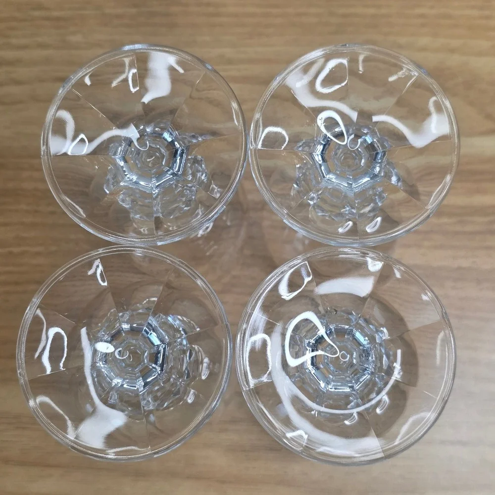 Vintage Import Assoc. Claudia Bohemia Crystal Cordial Aperitif Glasses Set of 4